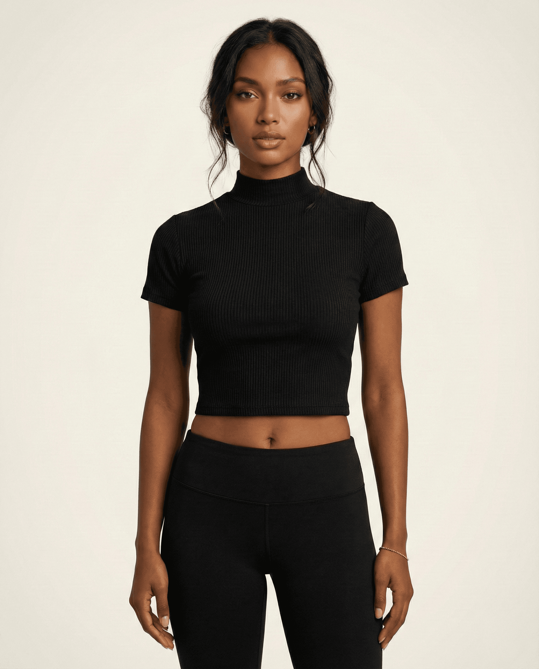 High-neck Fitted Crop view 2